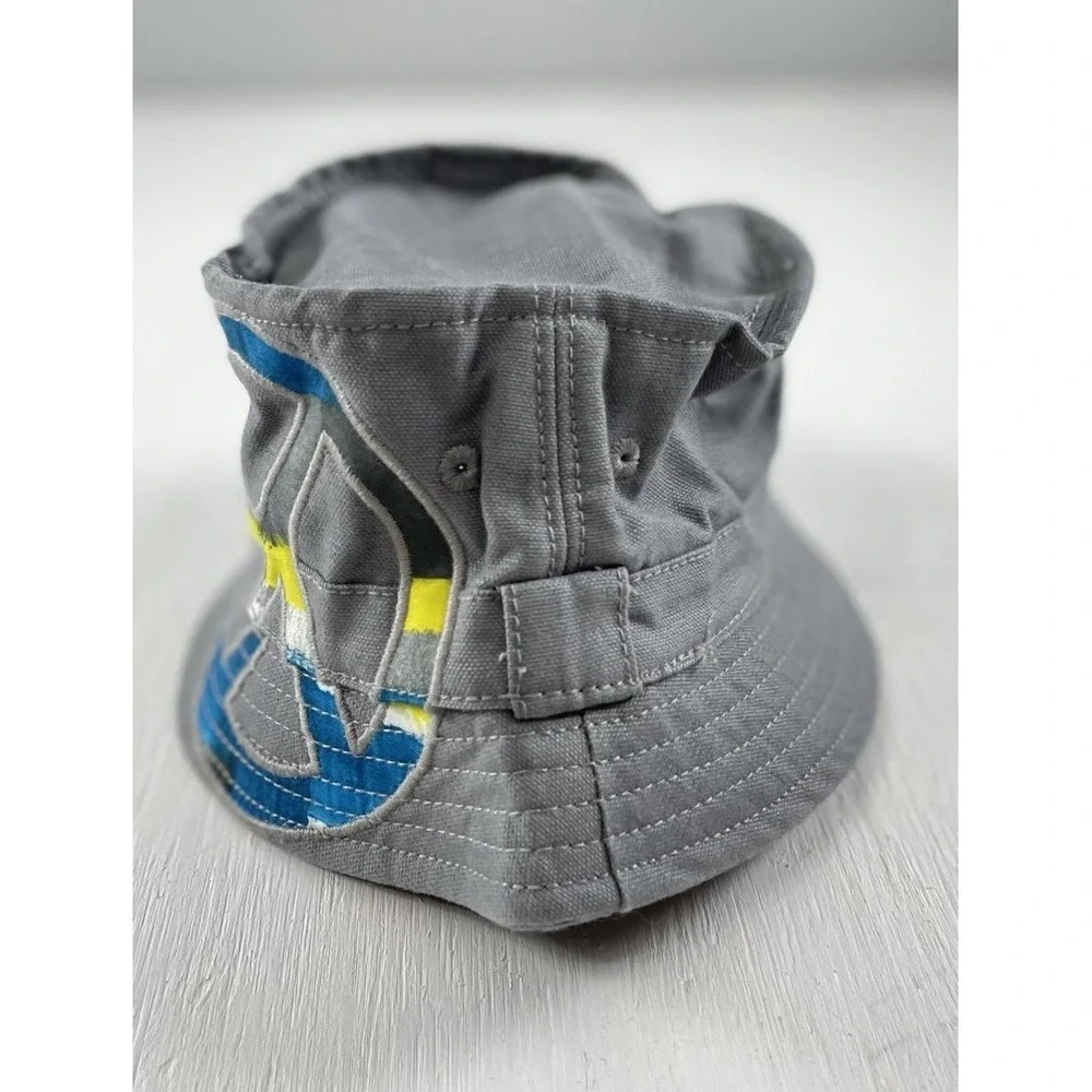NWT NEW GYMBOREE AHOY BUCKET‎ HAT GRAY SIZE 12-24 MONTHS Toddler Kids PEACE SIGN